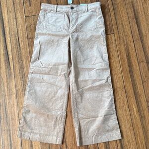 LOFT Sz 14 New Tan Palmer Wide-Leg Cords